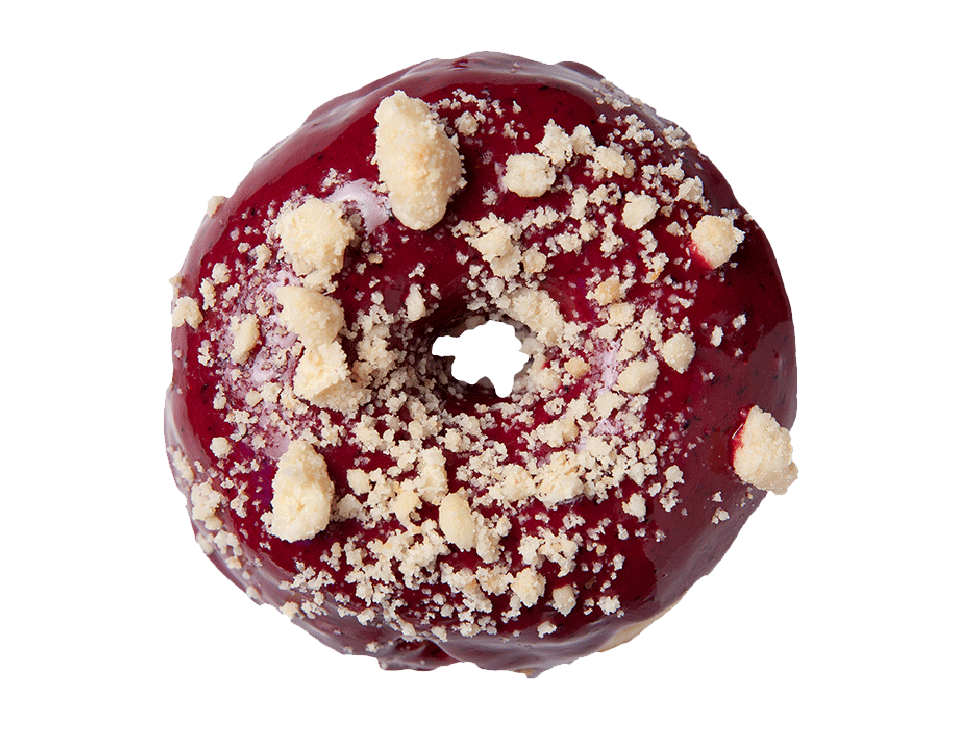 Blueberry crumble donut
